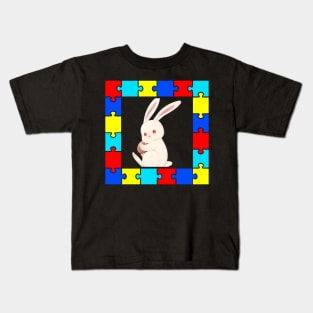 Autism Day rabbit Kids T-Shirt